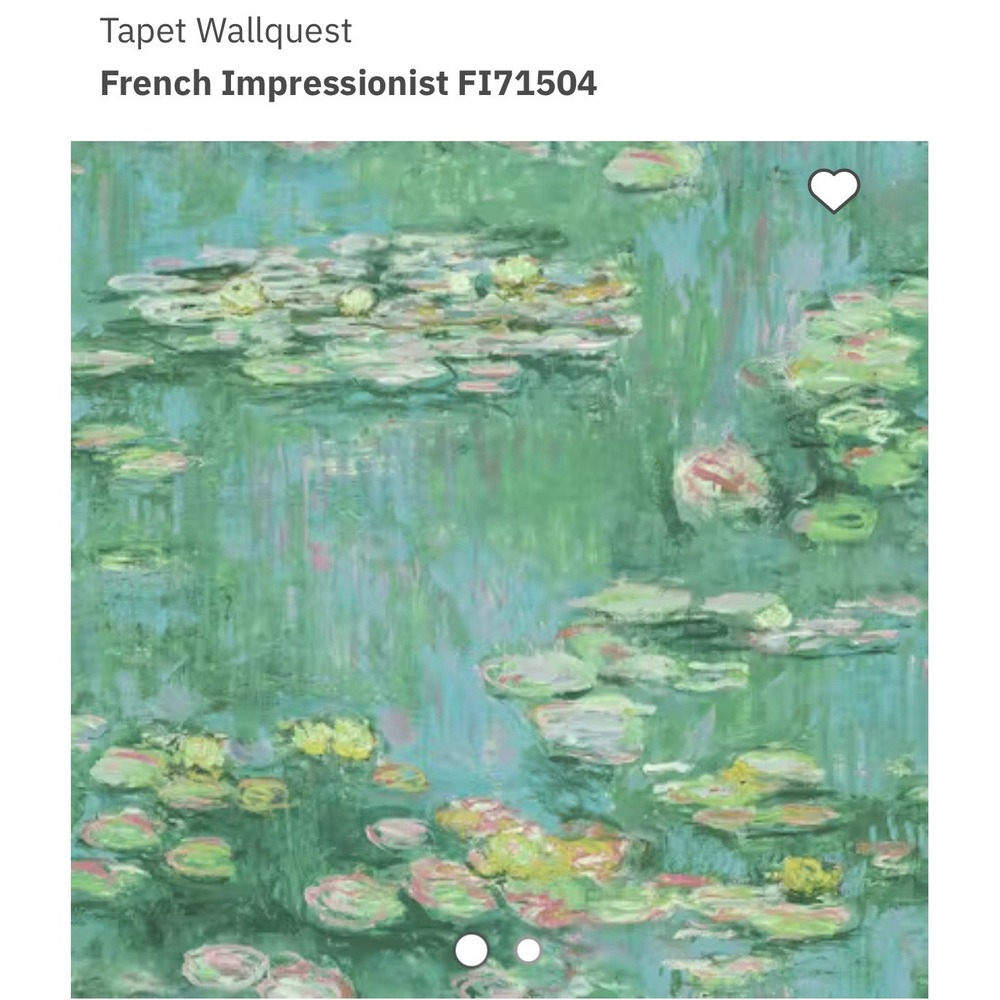 Seabrook French Impressionist Lily Pads Wallpaper -‎ Green 60 Sq Ft Pastel